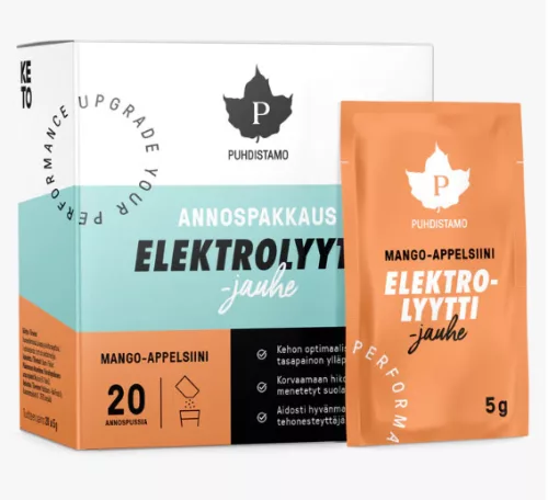 Puhdistamo Elektrolit 20 tasak mangó- narancs ízű italpor (20x5g)