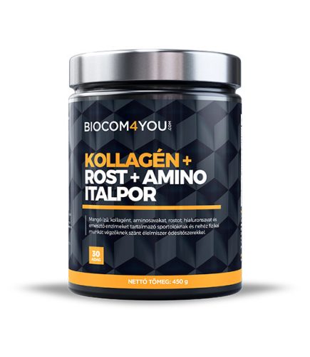 Biocom Kollagén+Rost+Amino Italpor mangó ízű 450 gramm