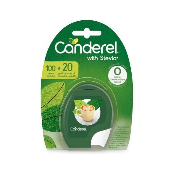 Canderel stevia alapú édesítőszer tabletta 100+20db-os 120 db