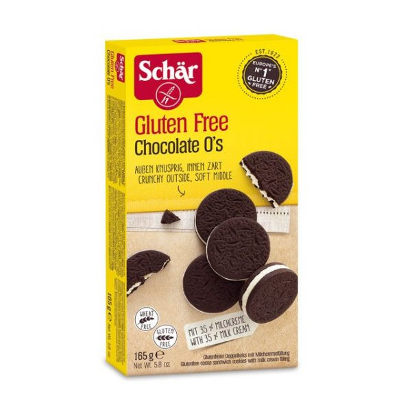 Schar gluténmentes keksz disco ciok kakaós 165 g