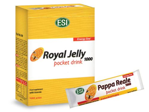 ESI® Royal Jelly 1000 - Méhpempő ivótasak. Fagyasztva szárított méhpempővel, ami 1000 mg FRISS méhpempőnek felel meg!