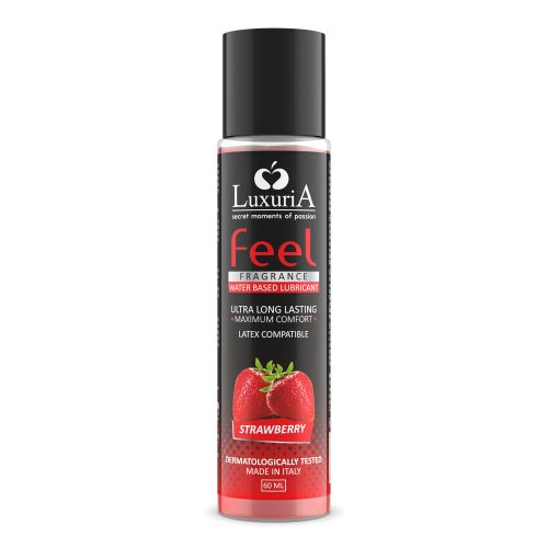 LuxuriA Feel Strawberry - vízbázisú síkosító - eper (60ml)