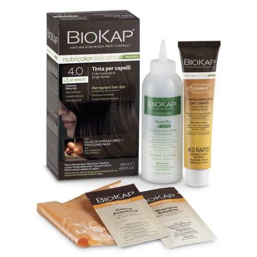 Biokap Nutricolor Rapid Tartós hajfesték Nr 4.05 Chocolate Chestnut 135ml