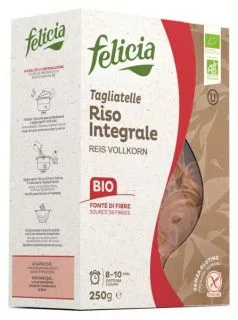 Felicia Bio barnarizs tagliatelle gluténmentes tészta 250 g  Új termék
