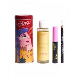   PuroBio Karácsonyi Piros csomag/ #fan Hosszabbító szempillaspirál+ Szemceruza Nr.01+ Kétfázisú sminklemosó/ 8,01ml+1,3g+ 200ml