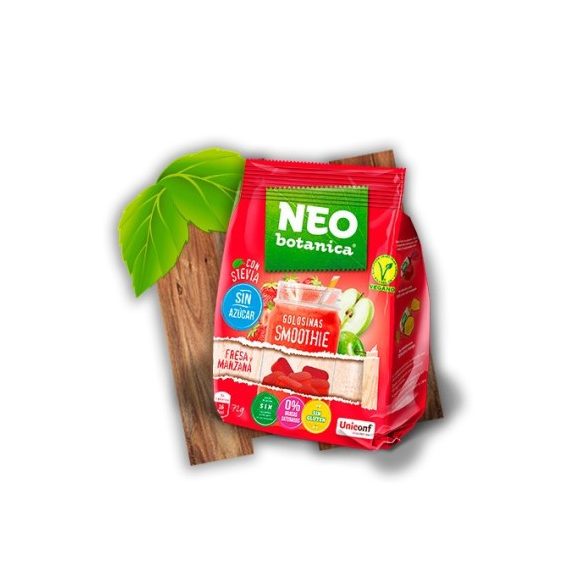 Neo Botanica stevia zselécukorka cukormentes, gluténmentes eper-alma ízű 72 g