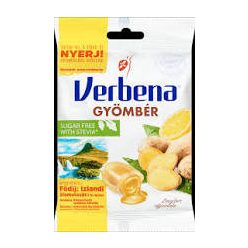 Verbena sugar free gyömbér töltött cukorka 60 g