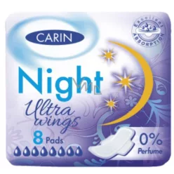 Carin ultra night ultravékony szárnyas intimbetét 8 db