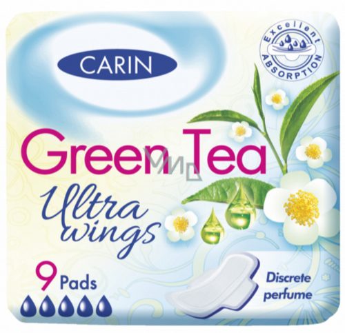 Carin ultra green tea ultravékony szárnyas intimbetét 9 db