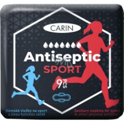   Carin antiseptic sport ultravékony szárnyas intimbetét 9 db