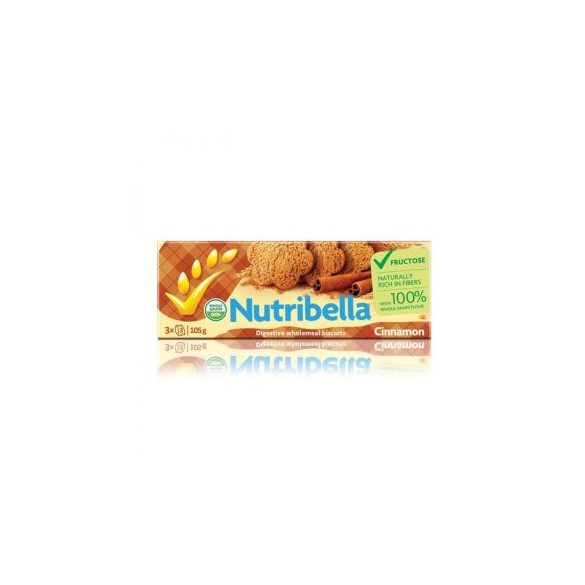 Nutribella keksz fruktózzal fahéjas 105 g