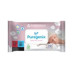 Puregenix nedves baba popsitörlő hypoallergén 72db