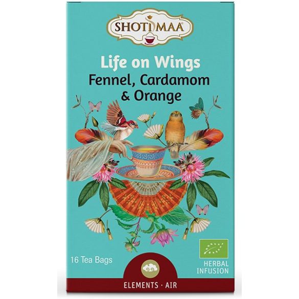 Shoti Maa bio life on wings édeskömény, kardamom és narancs tea 16x2g 32 g