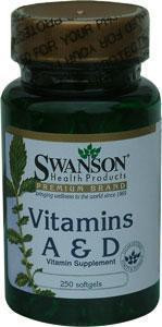 Swanson A- És D- Vitamin Kapszula  250 db