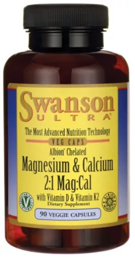 Swanson MAGNESIUM & CALCIUM (D2 ÉS K2 HOZZÁADÁSSAL)