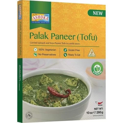 Ashoka palak paneer indiai spenótcurry friss tofuval közepesen fűszeres szószban 280 g