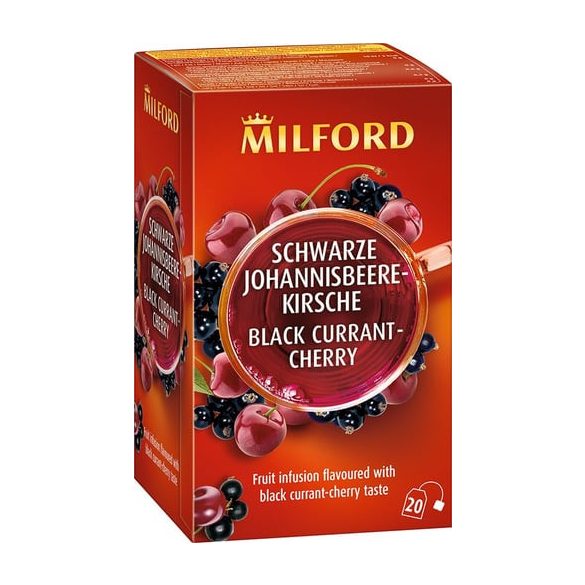 Milford feketeribizli-cseresznye ízű gyümölcstea 20x2,5g 50 g