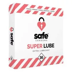 SAFE Super Lube - extra síkos óvszer (36 db)