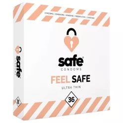 SAFE Feel Safe - vékony óvszer (36 db)