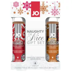   System JO Naughty - pikáns ünnepi vízbázisú síkosító szett (2x30 ml)