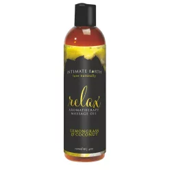   Intimate Earth Relax - nyugtató masszázsolaj - citromfű-kókusz (240ml)
