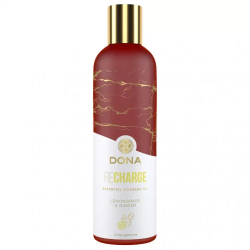 Dona Recharge - vegán masszázsolaj - citromfű-gyömbér (120ml)