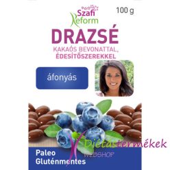   Szafi Reform Áfonyás drazsé kakaós bevonattal, édesítőszerekkel (gluténmentes, paleo) 100 g